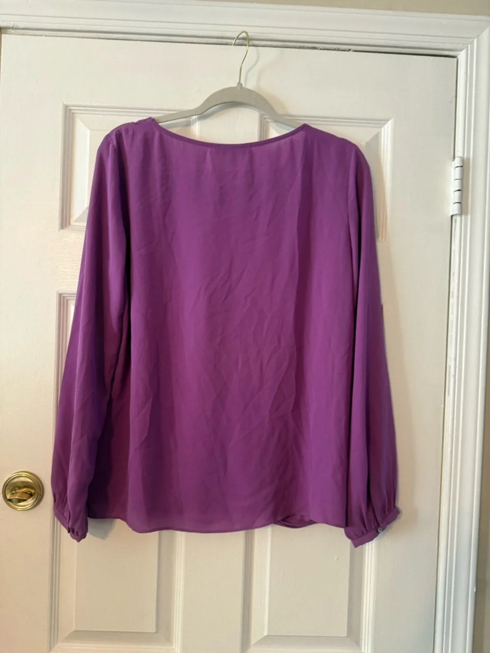 Banana Republic Purple Long-Sleeve  Blouse - Picture 6 of 8